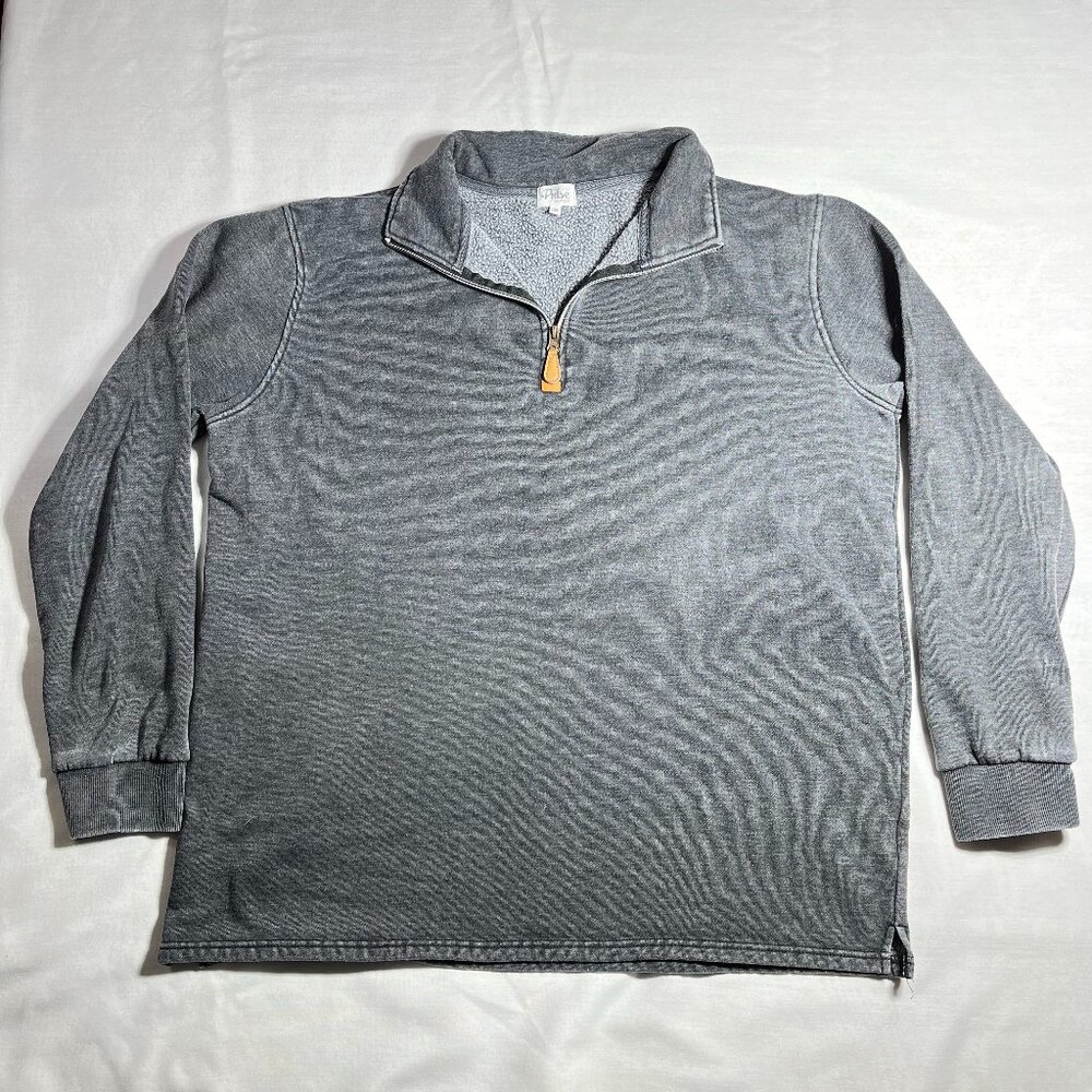 Women’s Pulse Boutique Gray 1/4 Zip Pullover Size 1XL Long Sleeve Top Shirt